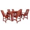 Highwood Usa Weatherly 7pc Rectangular Counter Height Outdoor Patio Furniture Dining Set 72 x 42 AD-ST7WL2CO4BA-RED - alternate 1